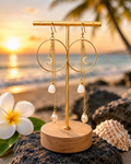 Moonlight Pikake Pearl Dangles Earrings